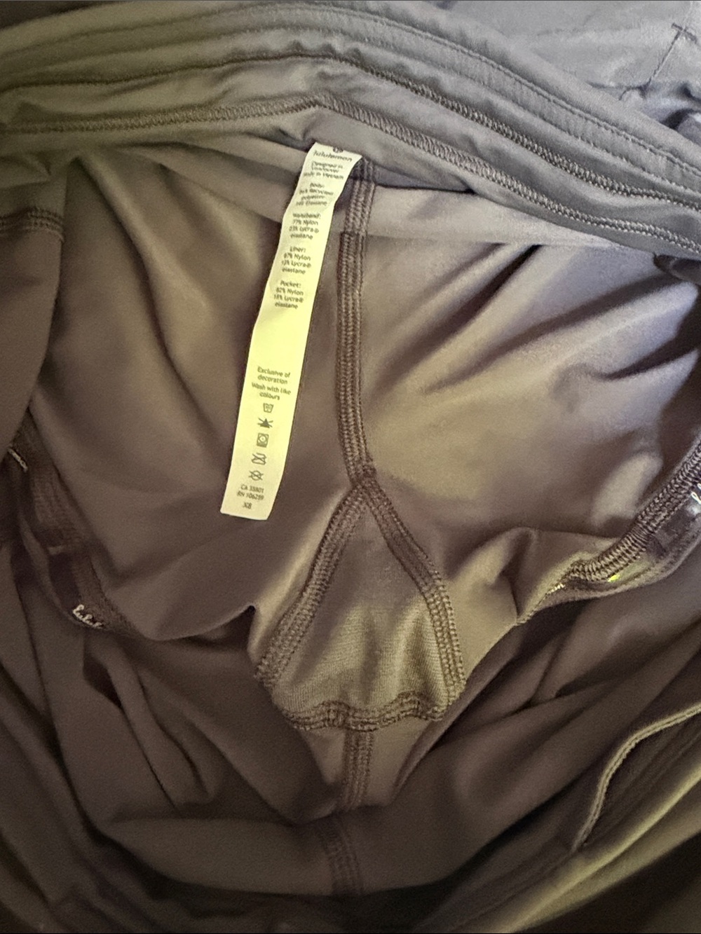 Lululemon Pace Rival Athletic tennis/running skort in Size 8 Reg Charcoal Gray - Picture 7 of 7